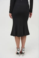 Joseph Ribkoff Heavy Knit Trumpet Skirt with Rhinestones Detail-JR-244136