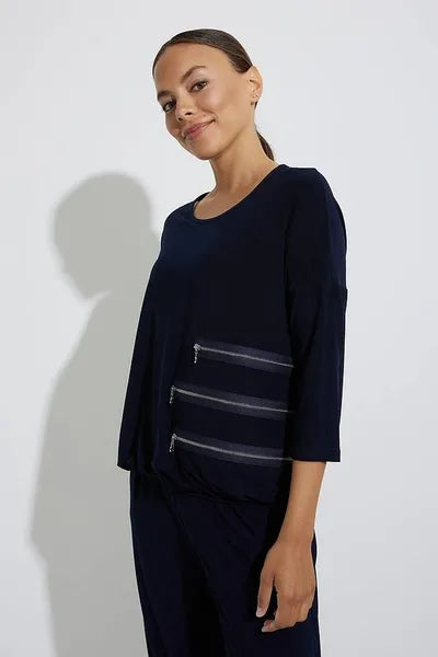 Joseph Ribkoff Zip Detail Top-222184