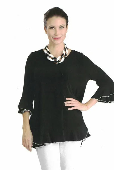 IC Collection Ruffle Sleeve Top | Unique Apparel USA