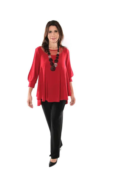 IC Collection Semi-Sheer Dressy Tunic- IC-1027T