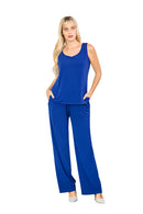 IC Collection Two-Piece Sleeveless Tank and Pant Set- IC-7760TP