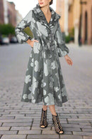 IC Collection Blossom Double Collar Long Jacket-IC-4764J