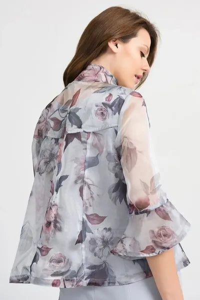 Joseph Ribkoff Chiffon Floral Jacket-JR-201539