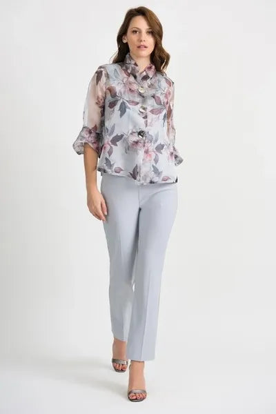 Joseph Ribkoff Chiffon Floral Jacket-JR-201539