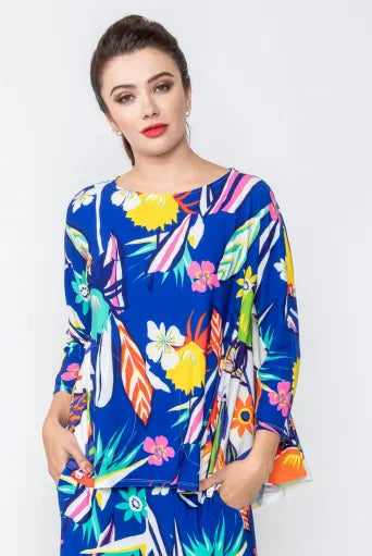 IC Collection Happy Print Swing Tunic | Unique Apparel USA