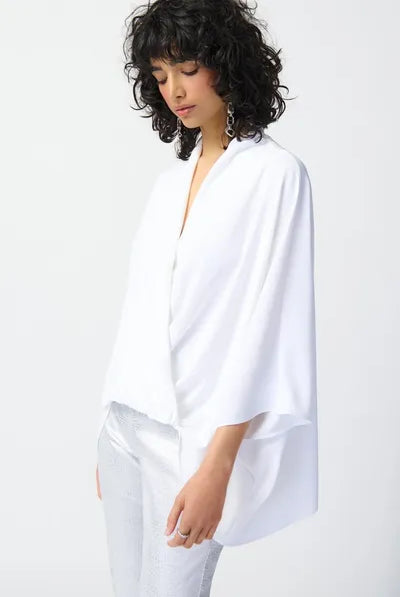 Joseph Ribkoff Woven Dolman Sleeve Wrap Top | Unique Apparel USA