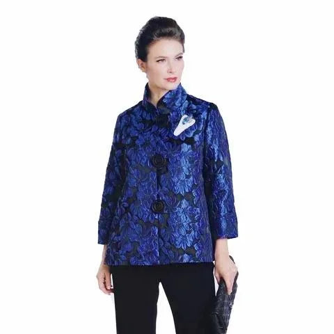 IC Collection Jacquard Button Front Jacket-IC-1514J