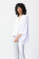 Joseph Ribkoff Woven Dolman Sleeve Wrap Top-241218