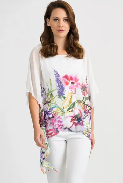 Joseph Ribkoff Chiffon Floral Top | Unique Apparel USA