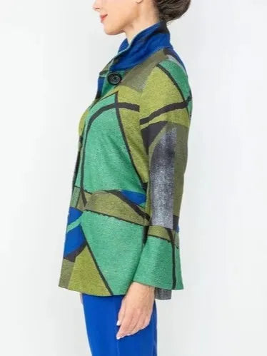 IC Collection Abstract Button Up Jacket-IC-6716J