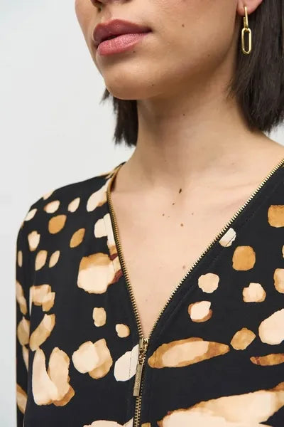 Joseph Ribkoff Silky Knit Animal Print Tunic-JR-244176