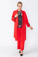 IC Collection Long Open Front Jacket-IC-4585J