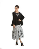 IC Collection Newspaper Fashion Forward Skirt-IC-2099S