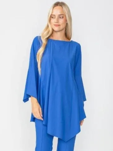 IC Collection Ruffle Sleeve Asymmetrical Top-IC-4723T