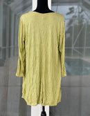 Comfy USA Crinkled Button Sleeve Tunic-C589