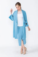 IC Collection Long Open Front Jacket-IC-4585J