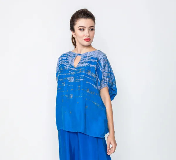 IC Collection Keyhole Tunic-IC-4450T-BL