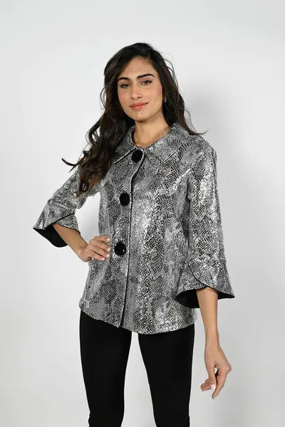 Frank Lyman Shimmer Button Down Jacket-229282