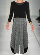 Kozan Black & White Check Jessica Dress-SP-1913-BWCHCK