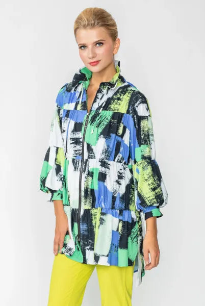 IC Collection Brush Stroke Layered Jacket | Unique Apparel USA