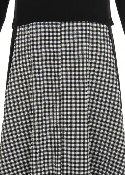 Kozan Black & White Check Jessica Dress-SP-1913-BWCHCK
