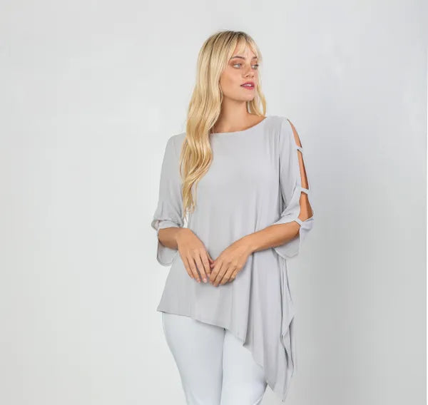 IC Collection Slotted Sleeve Tunic- IC-2990T