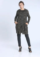 IC Collection Zipper Print Tunic-IC-4076T