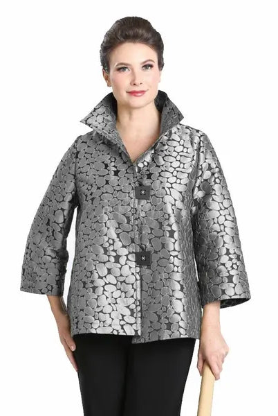 IC Collection Jacquard Two Button Front Jacket | Unique Apparel USA