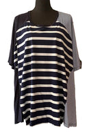 Alembika Multi Striped High Low Tunic-TT530N