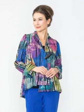 IC Collection One Button Blurred Lines Jacket-IC-6970J