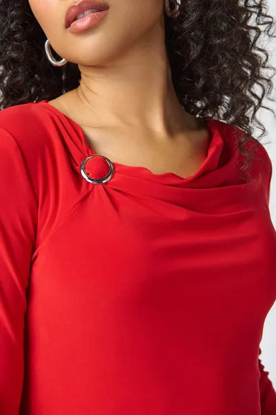 Joseph Ribkoff Silky Knit Cowl Neck Top-241241
