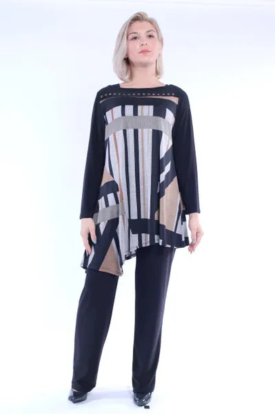 IC Collection Striped Tunic-IC-5161T