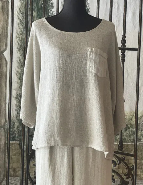 Angela Mara Woven Top-30713