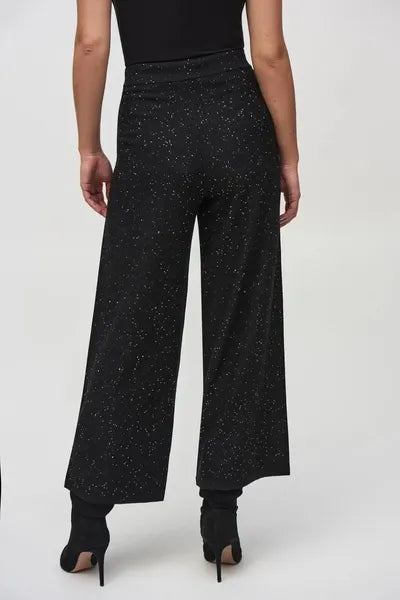 Joseph Ribkoff Sequined Sweater Knit Culotte Pants-JR-244922