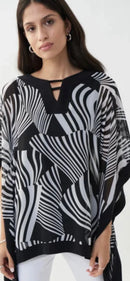 Joseph Ribkoff Vanilla Silk Print Kaftan Top-222096