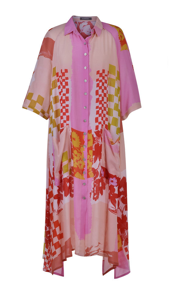 Alembika Multi Print Dress with Pocket-SD651P