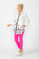 Front Zip "LOVE" Top- 7259B-PINK