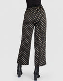 Alembika Eclat Straight Pants, Black/Bronze Dots-EP707B