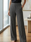 Alembika Pin Check Dots Straight Led Pants-SP322D