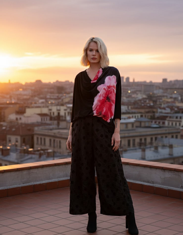 Alembika Perle Draped Top-ET746M