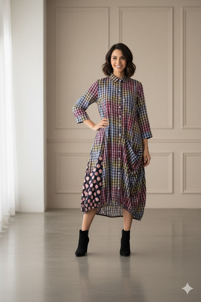 Alembika Gingham Dress-SD622