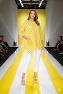 IC Collection Dot Print Asymmetrical Top-C1062T