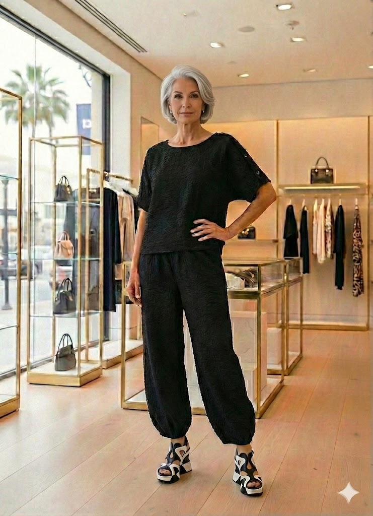 IC Collection Button Detail Dolman Top-7693T