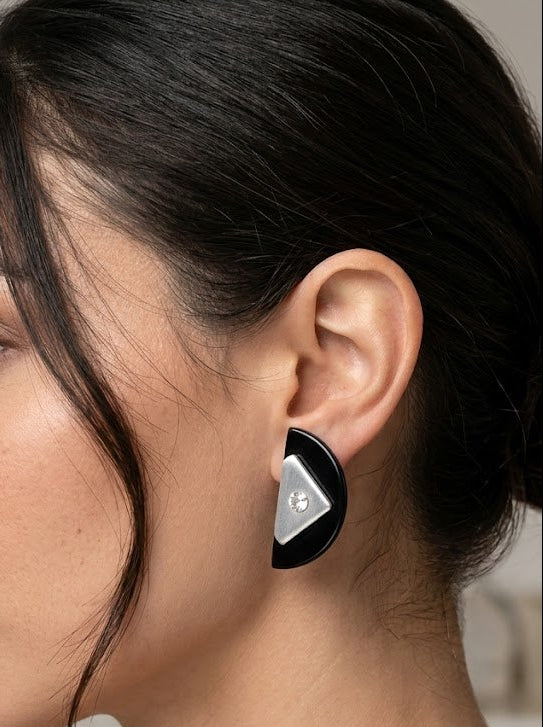 Jeff Lieb Modern Geometry Spark Statement Earring-88788E