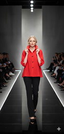 Moonlight Women's Textured Button Front Shirt Jacket-4203