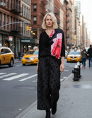 ALEMBIKA Pois Barrel Pants - Polka Dot Wide Leg Trousers EP706D