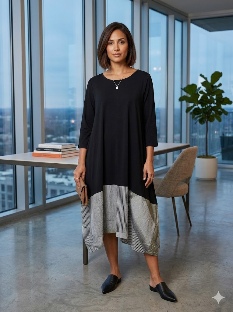 Alembika Modern Asymmetrical Dress-ED404