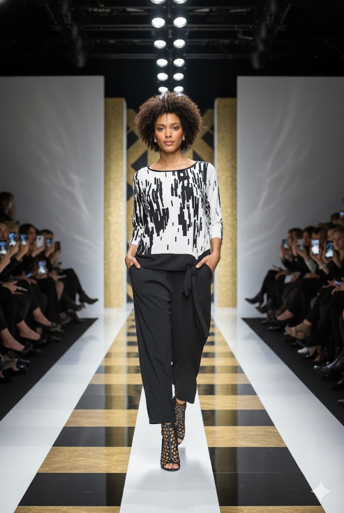 IC Collection Abstract Tie Top | Unique Apparel USA