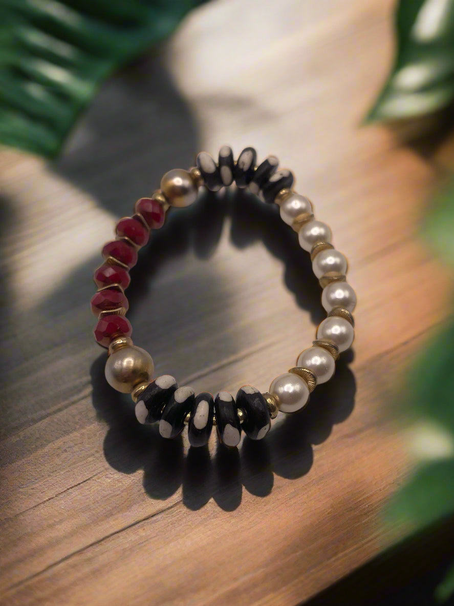 Multicolor Beaded Stretch Bracelet-6811