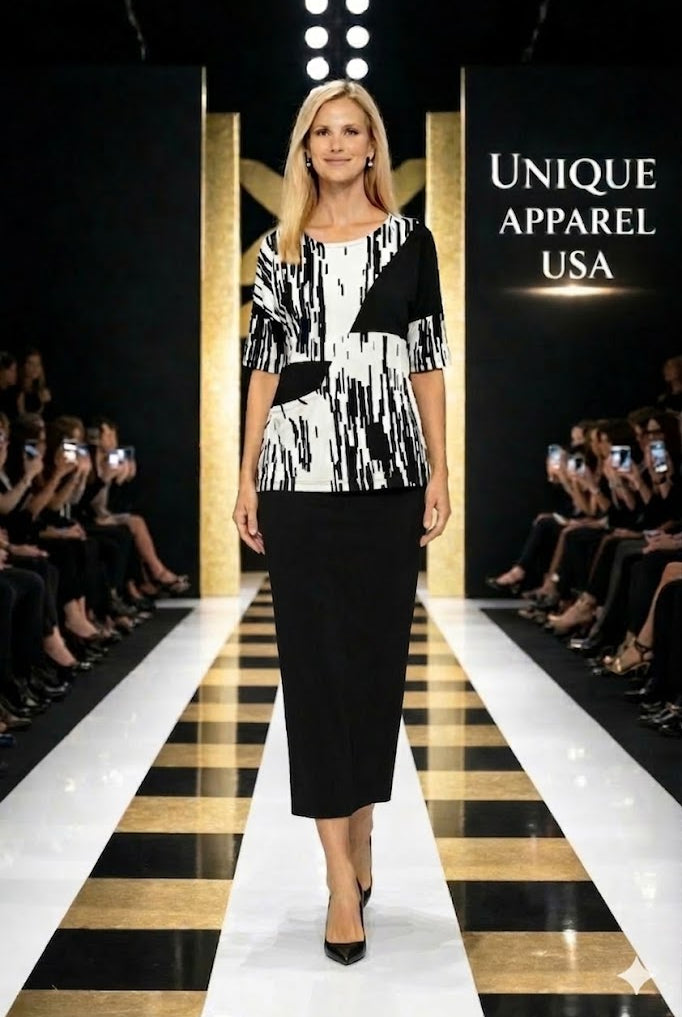 IC Collection Solid Black Maxi Skirt | Unique Apparel USA